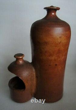 Large Terracotta Watering Hole Glazed Sars Pottery 19th Century