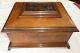 Large Wooden Jewelry Box With Marquetry Flower Carvings