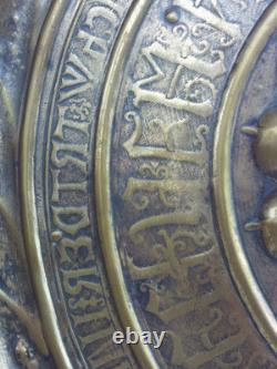 Large brass offering dish, 17th century