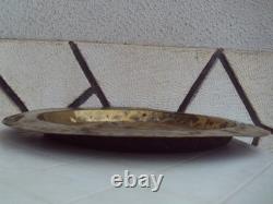Large brass offering dish, 17th century