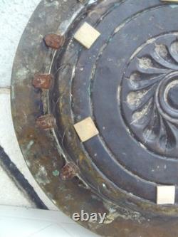 Large brass offering dish, 17th century