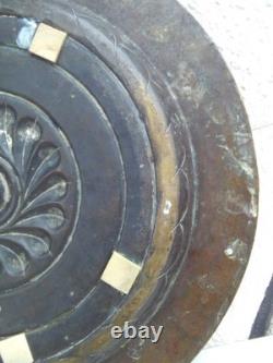 Large brass offering dish, 17th century