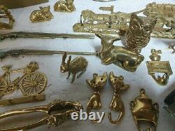 Large lot of antique bronze, copper, brass, and porcelain items