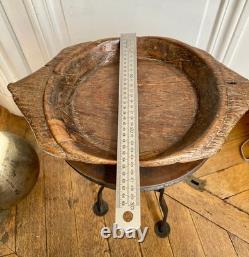 Large one-piece platter with ears, folk art, 19th century