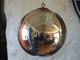 Large Silver Antique Christmas Ornament, Mercury Glass, Eglomis&eacute;, Pardon Ball