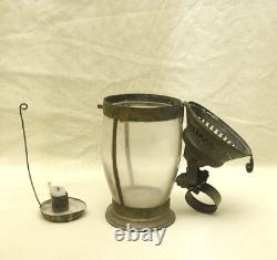Late 18th century tin and blown glass lantern in Folk Art style