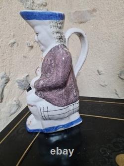 Late 19th Century Anthropomorphic Ceramic Pitcher by Pichet Jacquot