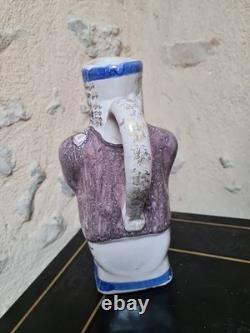 Late 19th Century Anthropomorphic Ceramic Pitcher by Pichet Jacquot