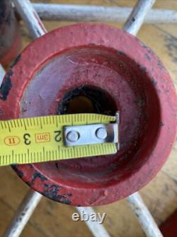 Lot 2 Beautiful wheel of old agricultural machine Agricultural Tool / Plow 1900