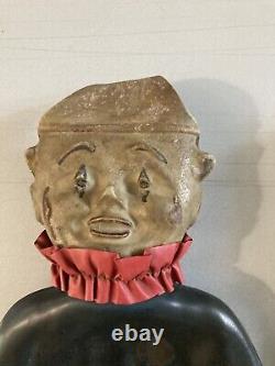 Lot 2 Rubber Hot Water Bottles Dunlop Clown Curiosity Folk Art Year 1960