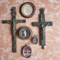 Lot of Reliquaries and Reliquary Crosses from the 19th Century