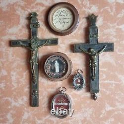 Lot of Reliquaries and Reliquary Crosses from the 19th Century