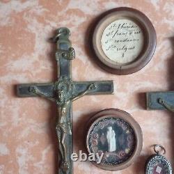 Lot of Reliquaries and Reliquary Crosses from the 19th Century