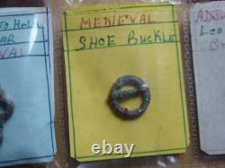 Lot of button, loop, token, stud, ring, medieval England, Thames, 15th-16th century
