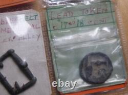Lot of button, loop, token, stud, ring, medieval England, Thames, 15th-16th century