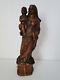 Madonna With Child Wooden Sculpted Walnut 17 Eme Or 18 Eme (g38)