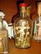 Magnificent 19th-century Passion Bottle In Carved Wood, Folk Art, Religion