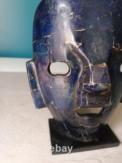 Magnificent Aztec Tribal Mask in Lapis Lazuli Magnificent Aztec Tribal Mask in Lapis Lazuli