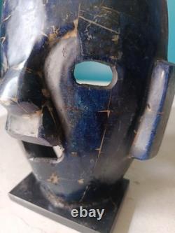 Magnificent Aztec Tribal Mask in Lapis Lazuli