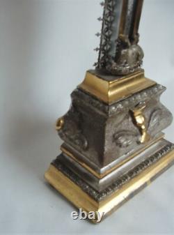 Magnificent crucifix with mixed gilding (gold and silver), Napoléon III period, 50 cm Magnificent crucifix with mixed gilding (gold and silver), Napoléon III period, 50 cm