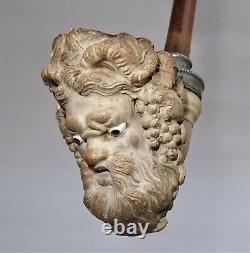 Magnificent large Bacchus head 19th century pipe