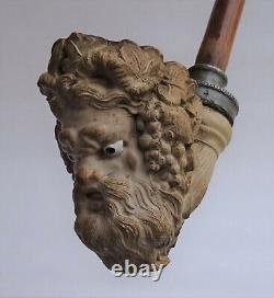 Magnificent large Bacchus head 19th century pipe