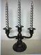 Manor House 3-branched Candlestick In Solid (matte) Pewter