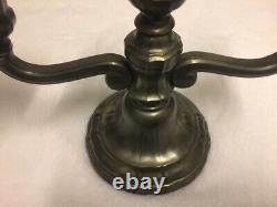 Manor House 3-branched candlestick in solid (matte) pewter