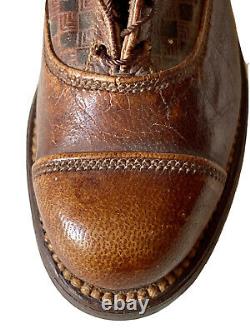 Master's Work Leather Shoes Cordonnier Art Popular Miniature XX Ème