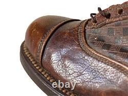Master's Work Leather Shoes Cordonnier Art Popular Miniature XX Ème