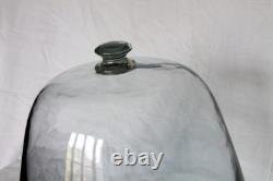 Melon-shaped glass cloche, late 19th century (with its handle!)