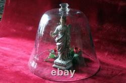 Melon-shaped glass cloche, late 19th century (with its handle!)