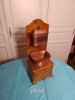 Miniature Copper Fountain and Basin, Mounted on a Support Stand Miniature Copper Fountain and Basin, Mounted on a Support Stand