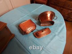 Miniature Copper Fountain and Basin, Mounted on a Support Stand