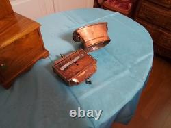 Miniature Copper Fountain and Basin, Mounted on a Support Stand