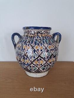 Morocco, Water Jar, Glazed Ceramic, Signed, Early 20th Century