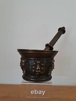 Mortar and Its Pestle, Bronze, Spain, 16th Century