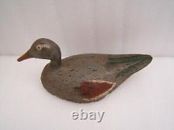 N1 Vintage carved and painted wooden duck decoy hunting call folk art