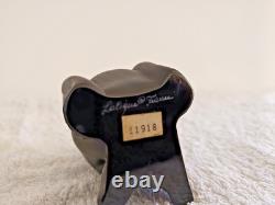 Nabhi Figurine Lalique France Sculpture Naked Woman Crouching Black Glass Torso