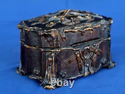 Napoleon III Sculpted Wood Jewelry Box Set 19th Century