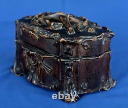 Napoleon III Sculpted Wood Jewelry Box Set 19th Century