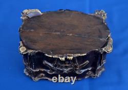 Napoleon III Sculpted Wood Jewelry Box Set 19th Century