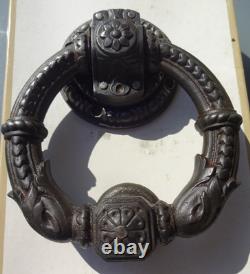New York Rare Antique Superb Large Door Knocker Hammer Cast Iron Late 19th Century
