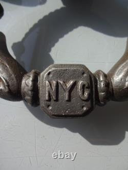New York Rare Antique Superb Large Door Knocker Hammer Cast Iron Late 19th Century
