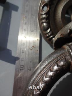 New York Rare Antique Superb Large Door Knocker Hammer Cast Iron Late 19th Century