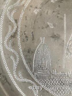 Nineteenth Century Pewter Plate and Beekeeper Apiculturist Beehive Wavrin Albert in Lille