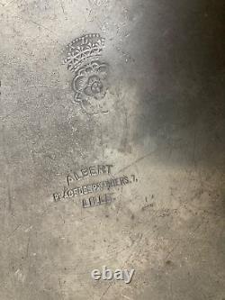 Nineteenth Century Pewter Plate and Beekeeper Apiculturist Beehive Wavrin Albert in Lille