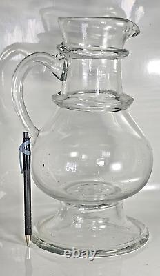 Normandy Antique Toilet Pitcher Footed Glass Blown Bell XVIIIth