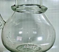 Normandy Antique Toilet Pitcher Footed Glass Blown Bell XVIIIth