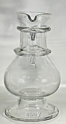 Normandy Antique Toilet Pitcher Footed Glass Blown Bell XVIIIth